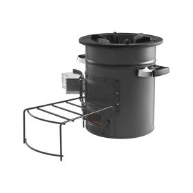 Portable Wood Burning Stove for Outdoor Camping Hiking Traveling (Type: Camping Supplies, Color: Gray)